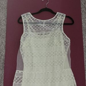 Size Small Cream Mod Dress